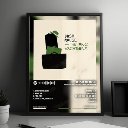 Josh Rouse "Josh Rouse and the Long Vacations" Album Cover Poster - with Complete Tracklist