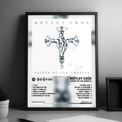 Mötley Crüe "Saints Of Los Angeles" Album Cover Poster - with Complete Tracklist