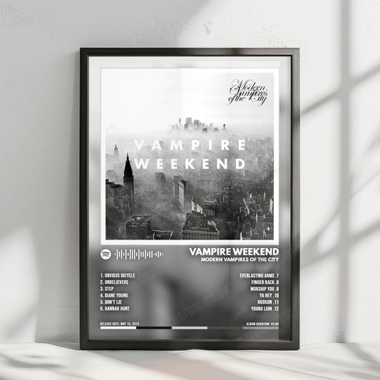Vampire Weekend "Modern Vampires of the City " Album Cover Poster - with Complete Tracklist