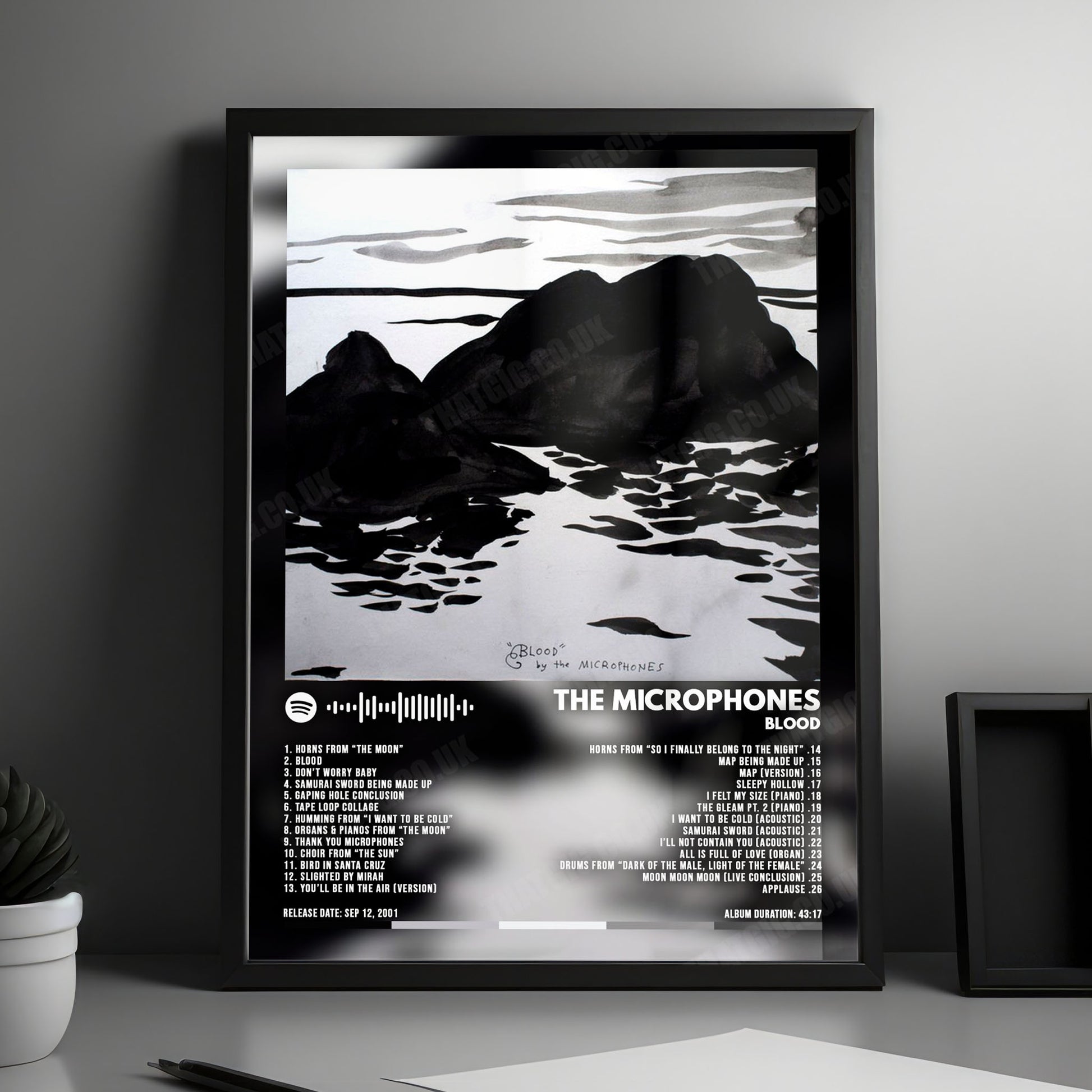 The Microphones "Blood" Album Cover Poster - with Complete Tracklist