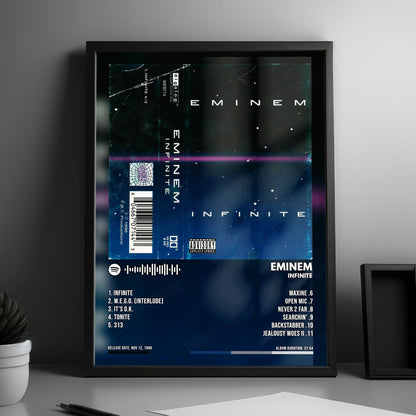 Eminem "Infinite" Album Cover Poster - with Complete Tracklist