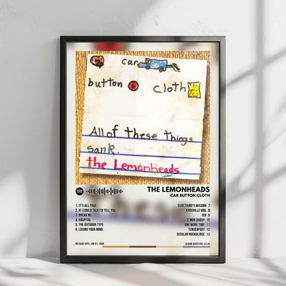 The Lemonheads "Lemonheads" Album Cover Poster - with Complete Tracklist