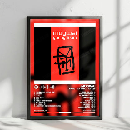 Mogwai "Young Team" Album Cover Poster - with Complete Tracklist