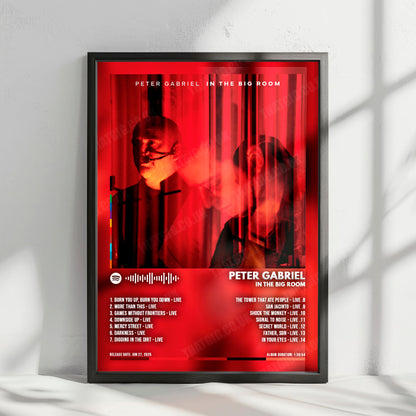 Peter Gabriel "In The Big Room" Album Cover Poster - with Complete Tracklist