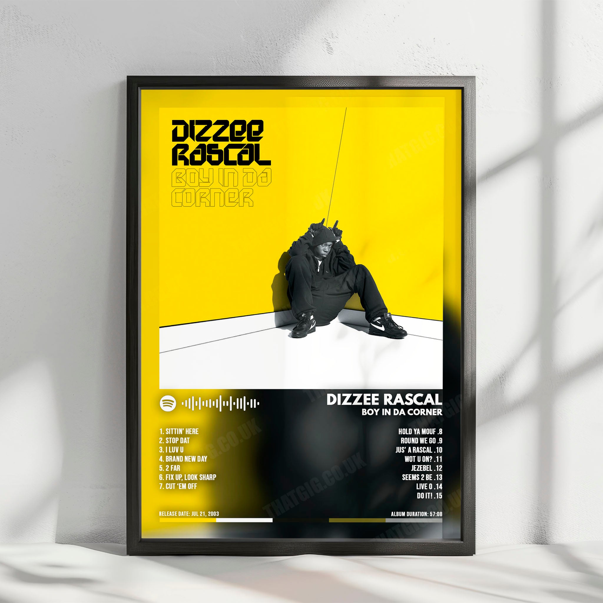 Dizzee Rascal Boy in da Corner Album Cover Poster | Complete Tracklist ...