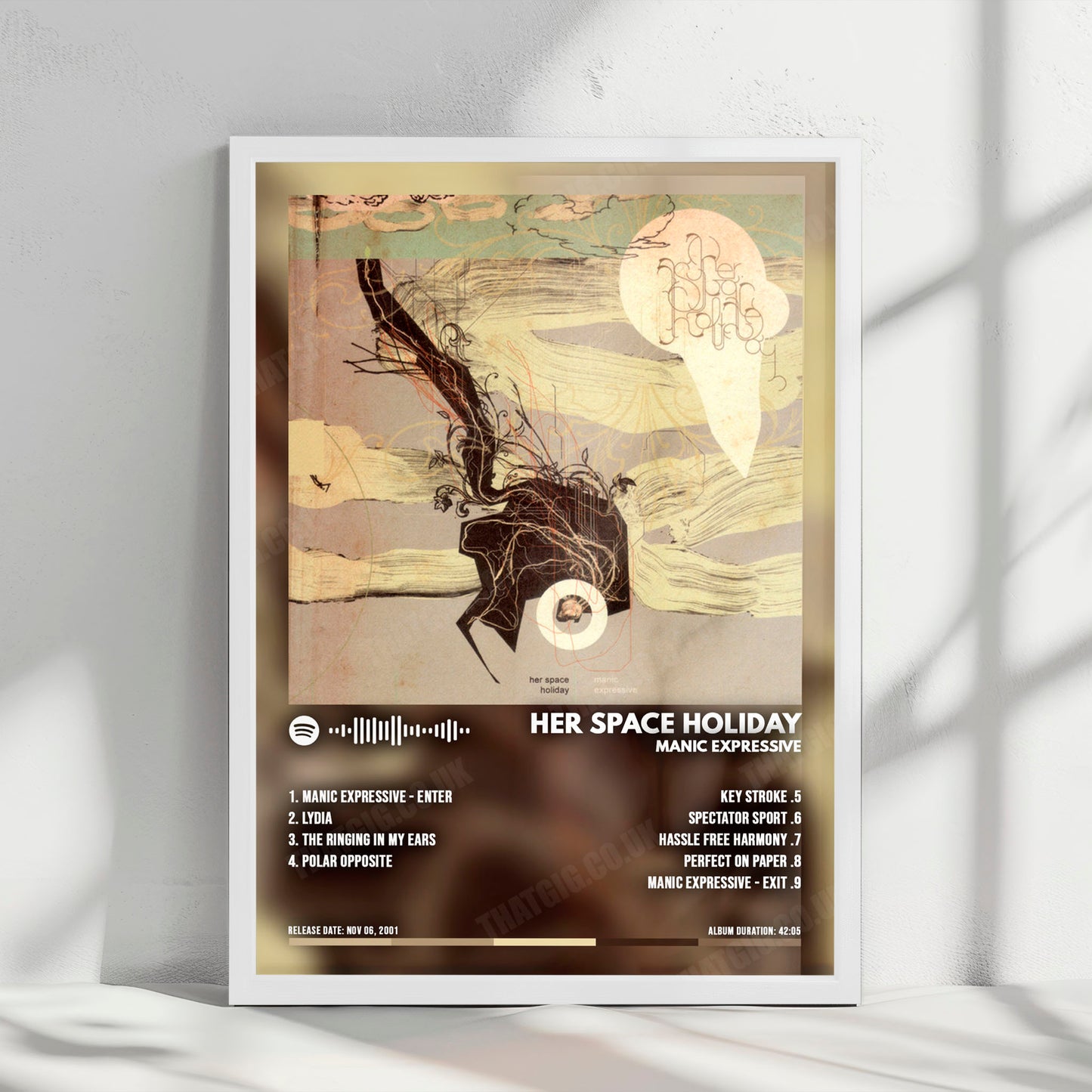 Her Space Holiday "Manic Expressive" Album Cover Poster - with Complete Tracklist