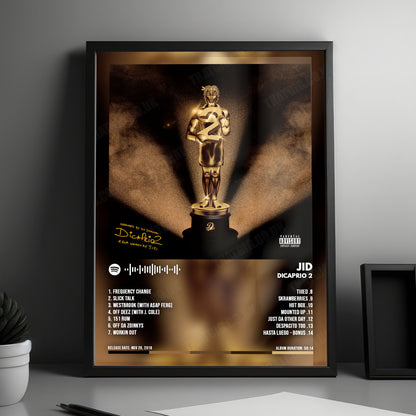JID "DiCaprio 2" Album Cover Poster - with Complete Tracklist