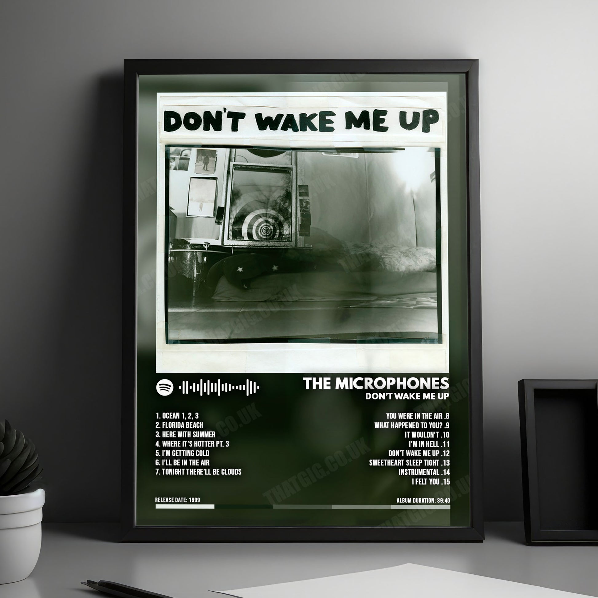 The Microphones "Don't Wake Me Up" Album Cover Poster - with Complete Tracklist