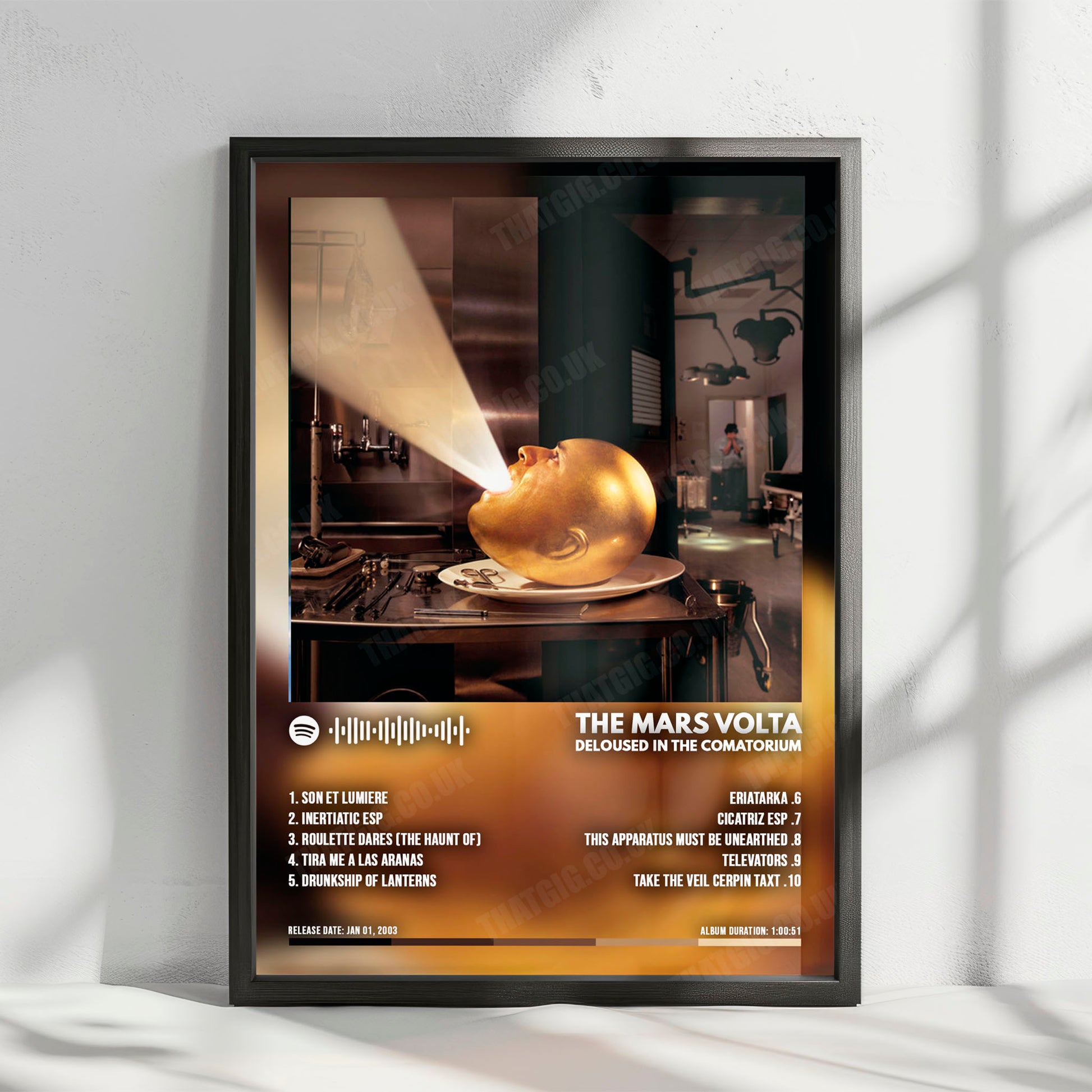 The Mars Volta "Deloused in the Comatorium" Album Cover Poster - with Complete Tracklist
