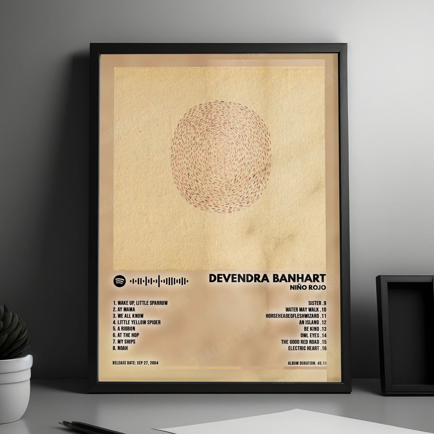 Devendra Banhart "Niño Rojo" Album Cover Poster - with Complete Tracklist