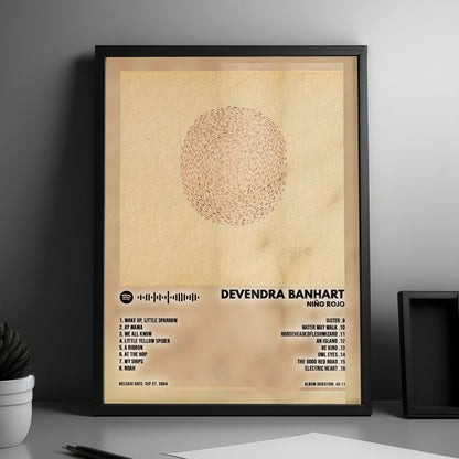 Devendra Banhart "Niño Rojo" Album Cover Poster - with Complete Tracklist