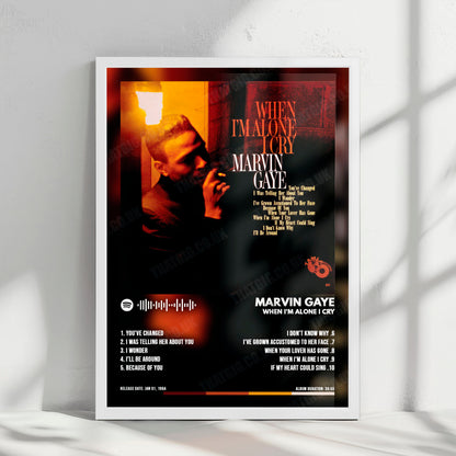 Marvin Gaye "When I'm Alone I Cry" Album Cover Poster - with Complete Tracklist