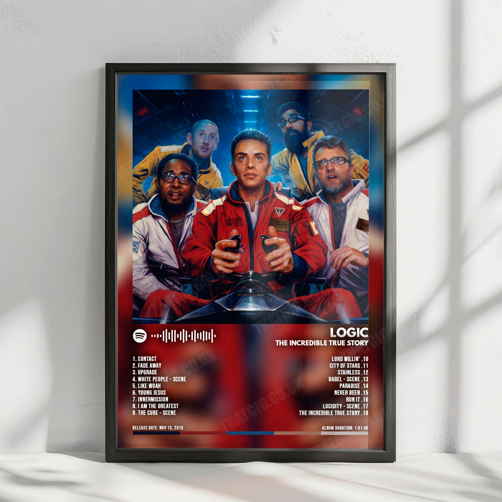 Logic "The Incredible True Story" Album Cover Poster - with Complete Tracklist