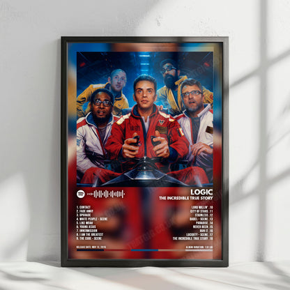 Logic "The Incredible True Story" Album Cover Poster - with Complete Tracklist