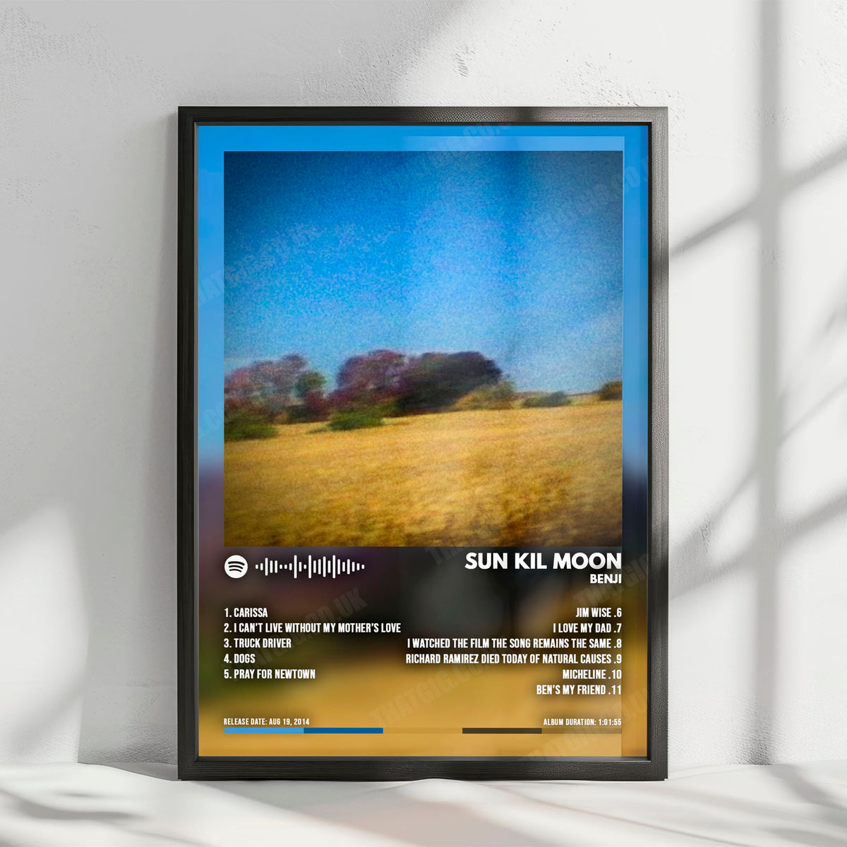 Sun Kil Moon "Benji" Album Cover Poster - with Complete Tracklist
