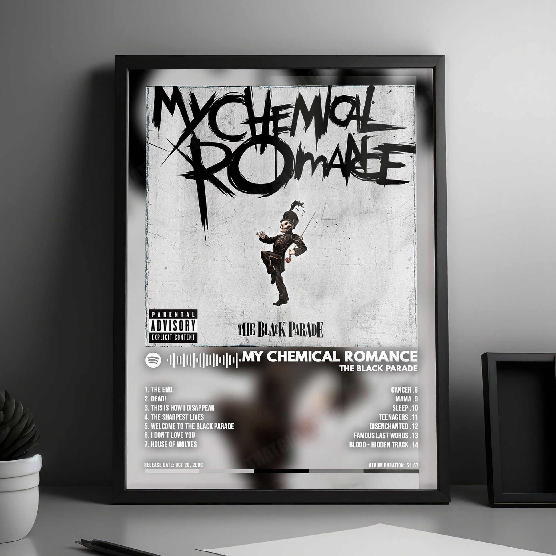 My Chemical Romance "The Black Parade" Album Cover Poster - with Complete Tracklist