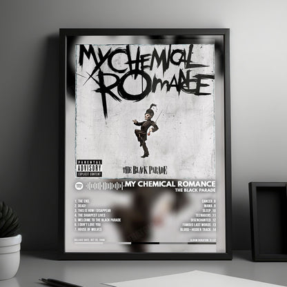 My Chemical Romance "The Black Parade" Album Cover Poster - with Complete Tracklist