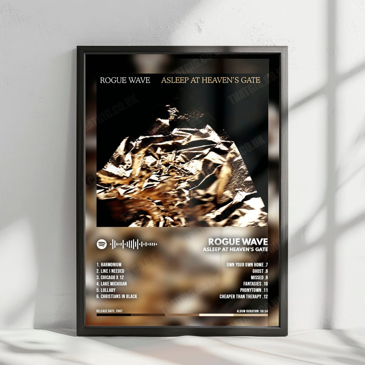 Rogue Wave "Asleep At Heaven's Gate" Album Cover Poster - with Complete Tracklist