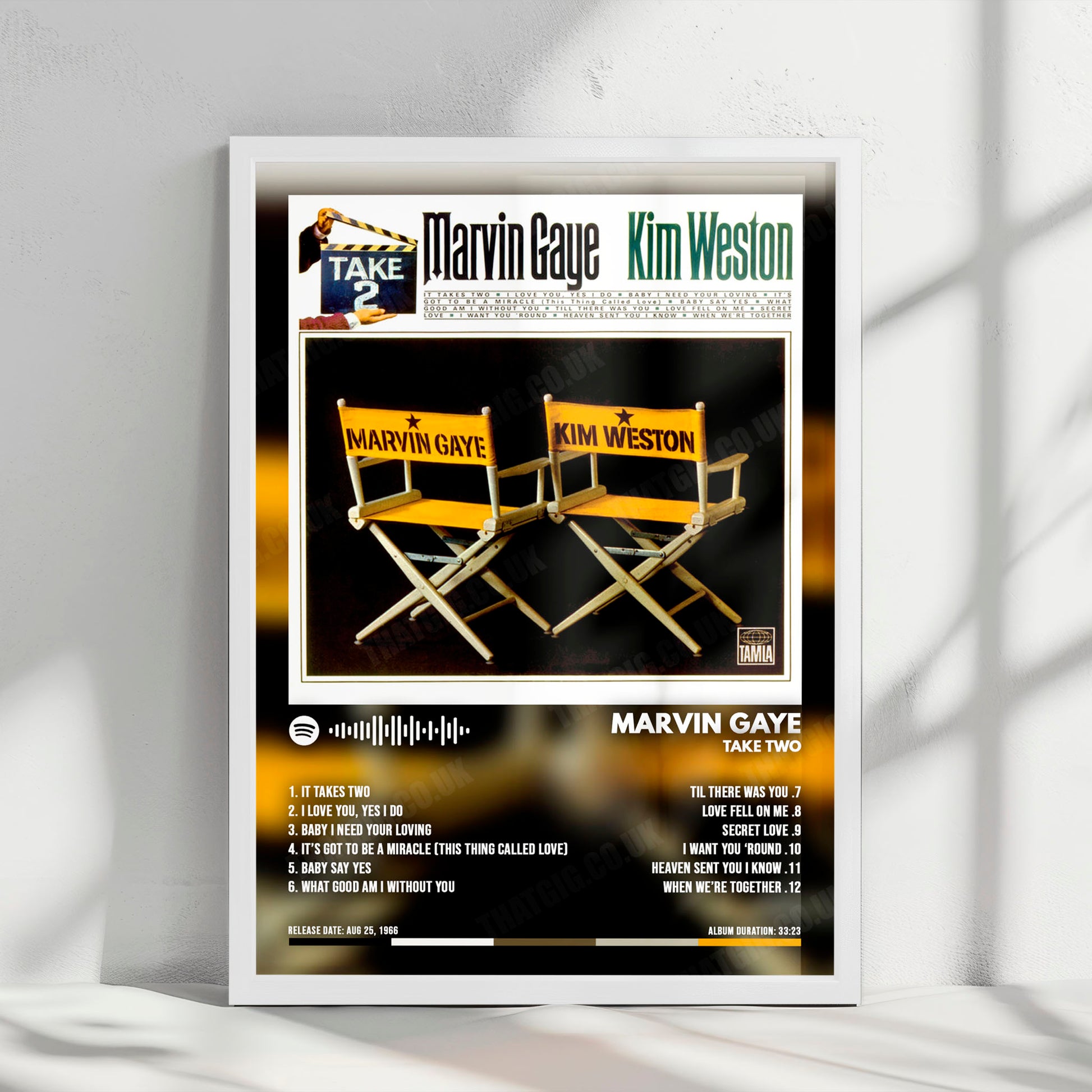 Marvin Gaye "Take Two" Album Cover Poster - with Complete Tracklist