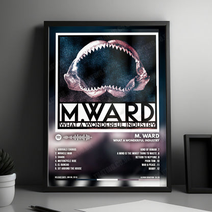M. Ward "What a Wonderful Industry" Album Cover Poster - with Complete Tracklist