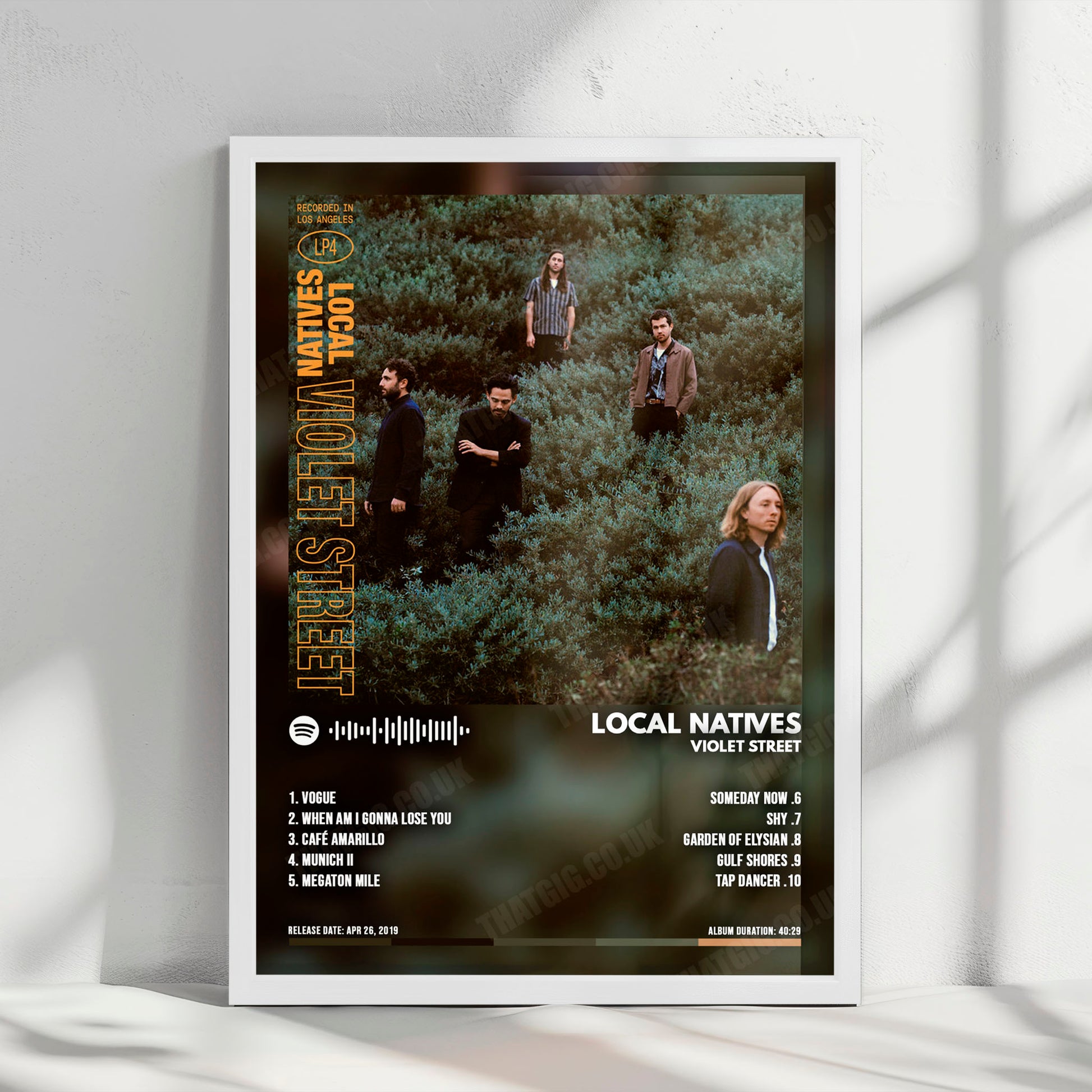 Local Natives "Violet Street" Album Cover Poster - with Complete Tracklist