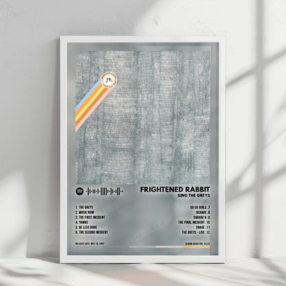 Frightened Rabbit "Sing the Greys" Album Cover Poster - with Complete Tracklist