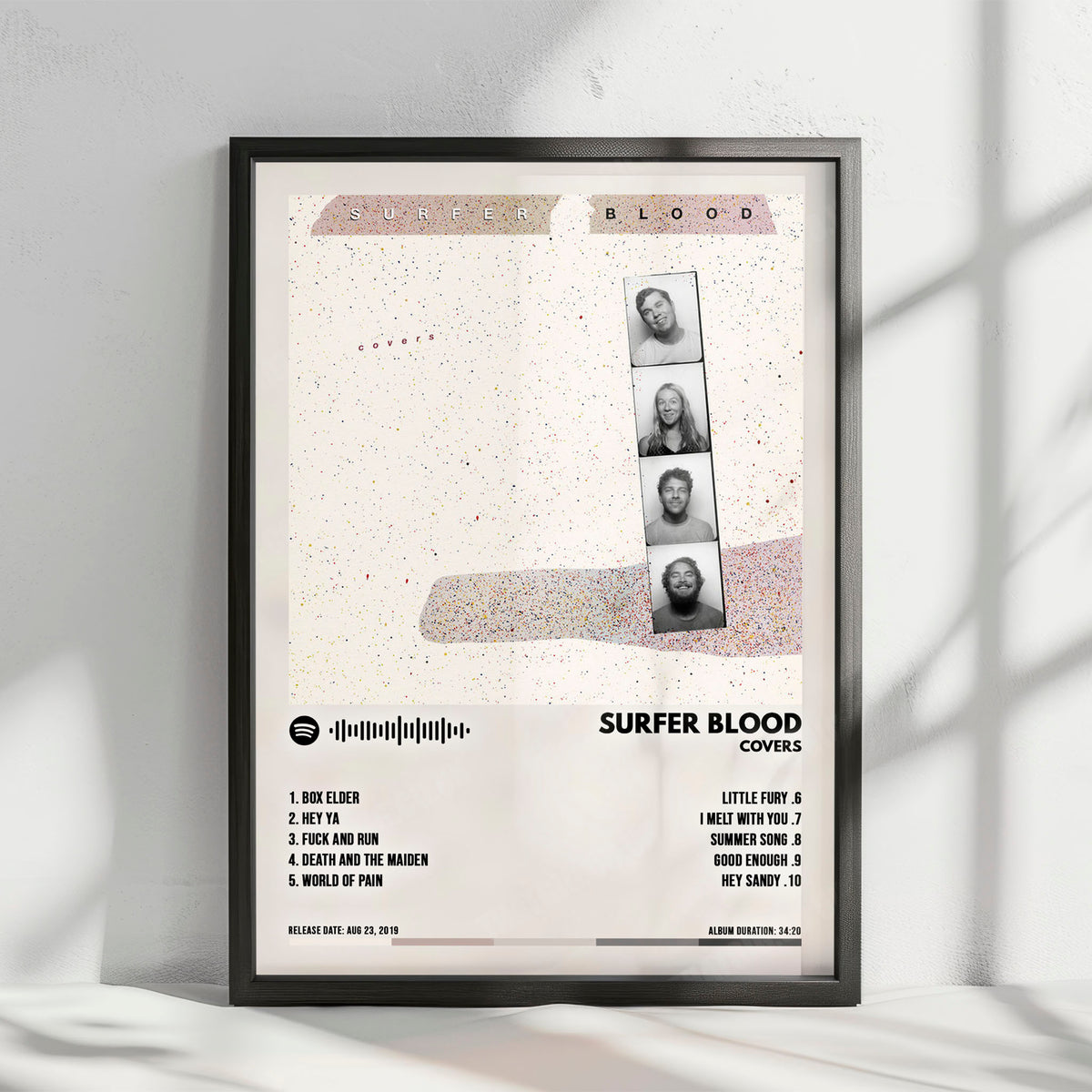 Surfer Blood "Covers" Album Cover Poster - with Complete Tracklist