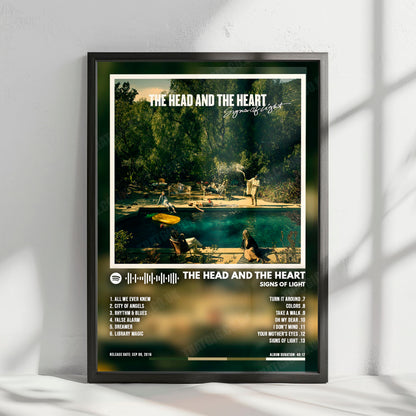 The Head and the Heart "Signs of Light" Album Cover Poster - with Complete Tracklist