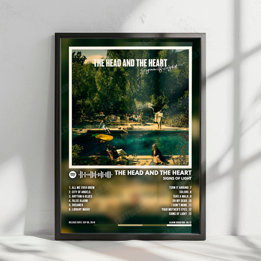 The Head and the Heart "Signs of Light" Album Cover Poster - with Complete Tracklist