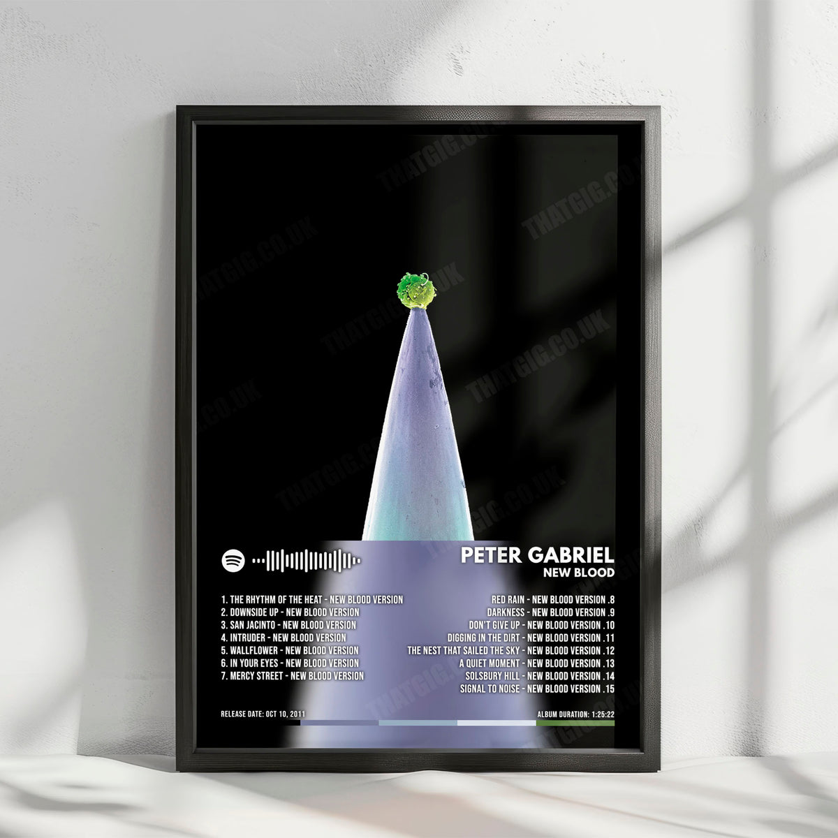 Peter Gabriel "New Blood" Album Cover Poster - with Complete Tracklist