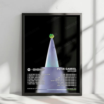Peter Gabriel "New Blood" Album Cover Poster - with Complete Tracklist
