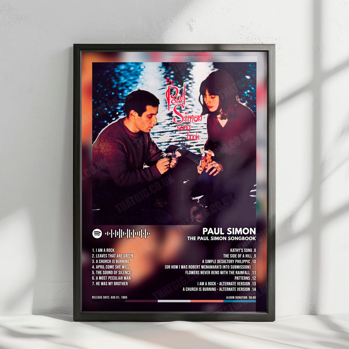 Paul Simon "The Paul Simon Songbook" Album Cover Poster - with Complete Tracklist