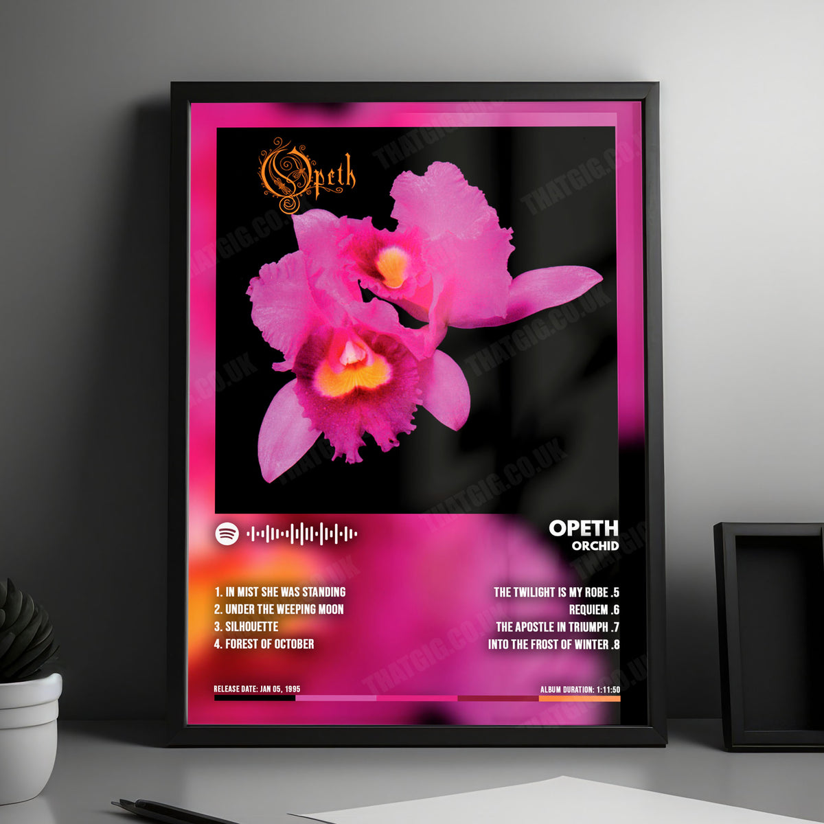Opeth "Orchid" Album Cover Poster - with Complete Tracklist