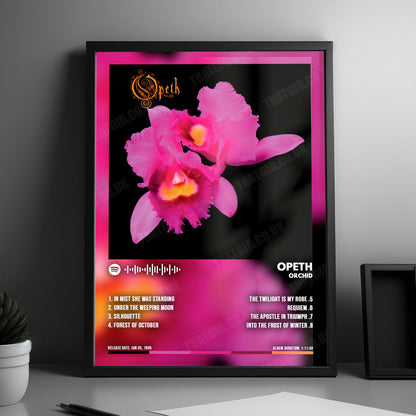 Opeth "Orchid" Album Cover Poster - with Complete Tracklist