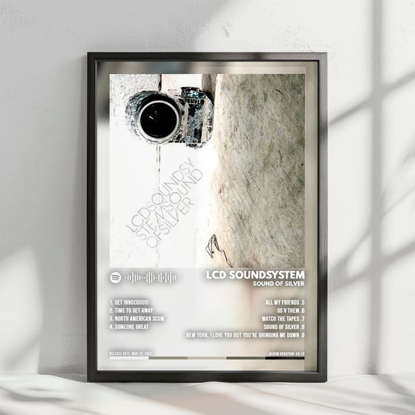 LCD Soundsystem "Sound of Silver" Album Cover Poster - with Complete Tracklist