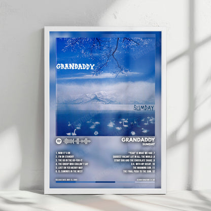 Grandaddy "Sumday" Album Cover Poster - with Complete Tracklist