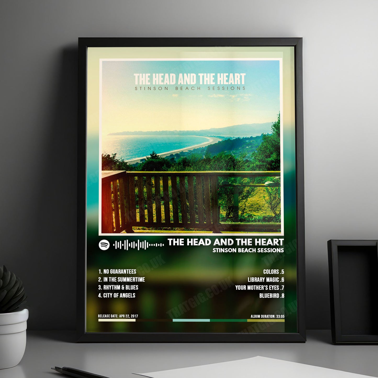 The Head and the Heart "Stinson Beach Sessions" Album Cover Poster - with Complete Tracklist