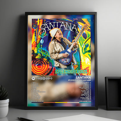 Santana "Splendiferous Santana" Album Cover Poster - with Complete Tracklist