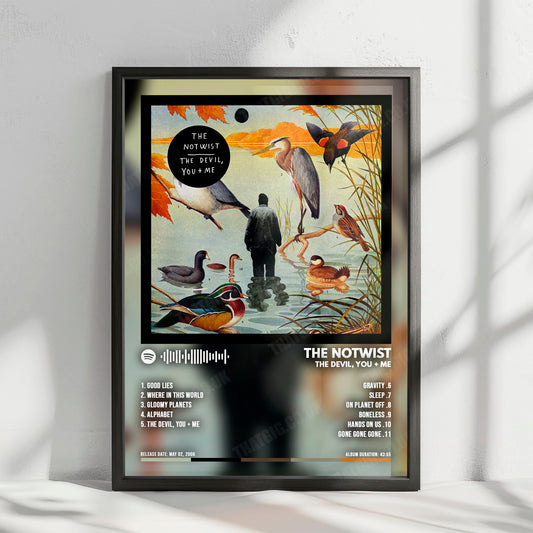 The Notwist "The Devil, You + Me" Album Cover Poster - with Complete Tracklist