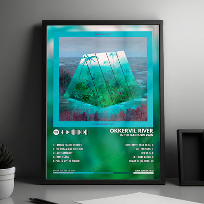 Okkervil River "In the Rainbow Rain" Album Cover Poster - with Complete Tracklist