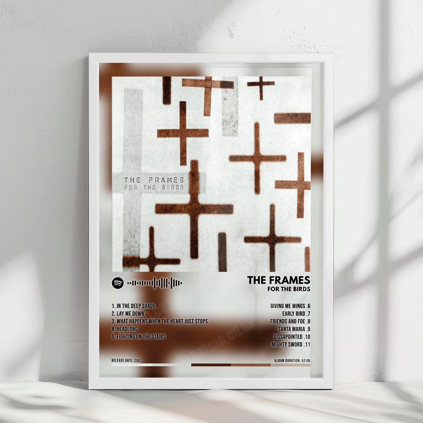 The Frames "For The Birds" Album Cover Poster - with Complete Tracklist
