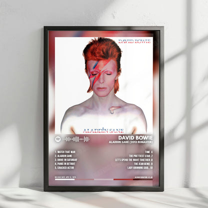 David Bowie "David Bowie" Album Cover Poster - with Complete Tracklist