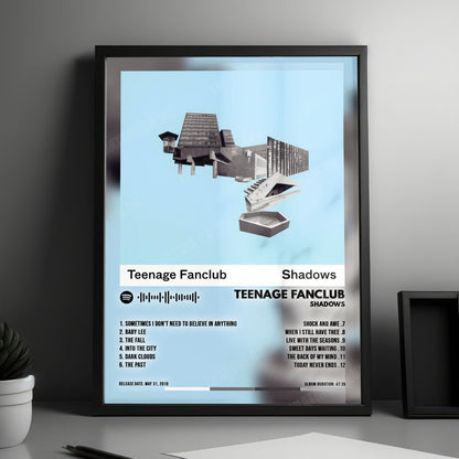 Teenage Fanclub "Shadows" Album Cover Poster - with Complete Tracklist