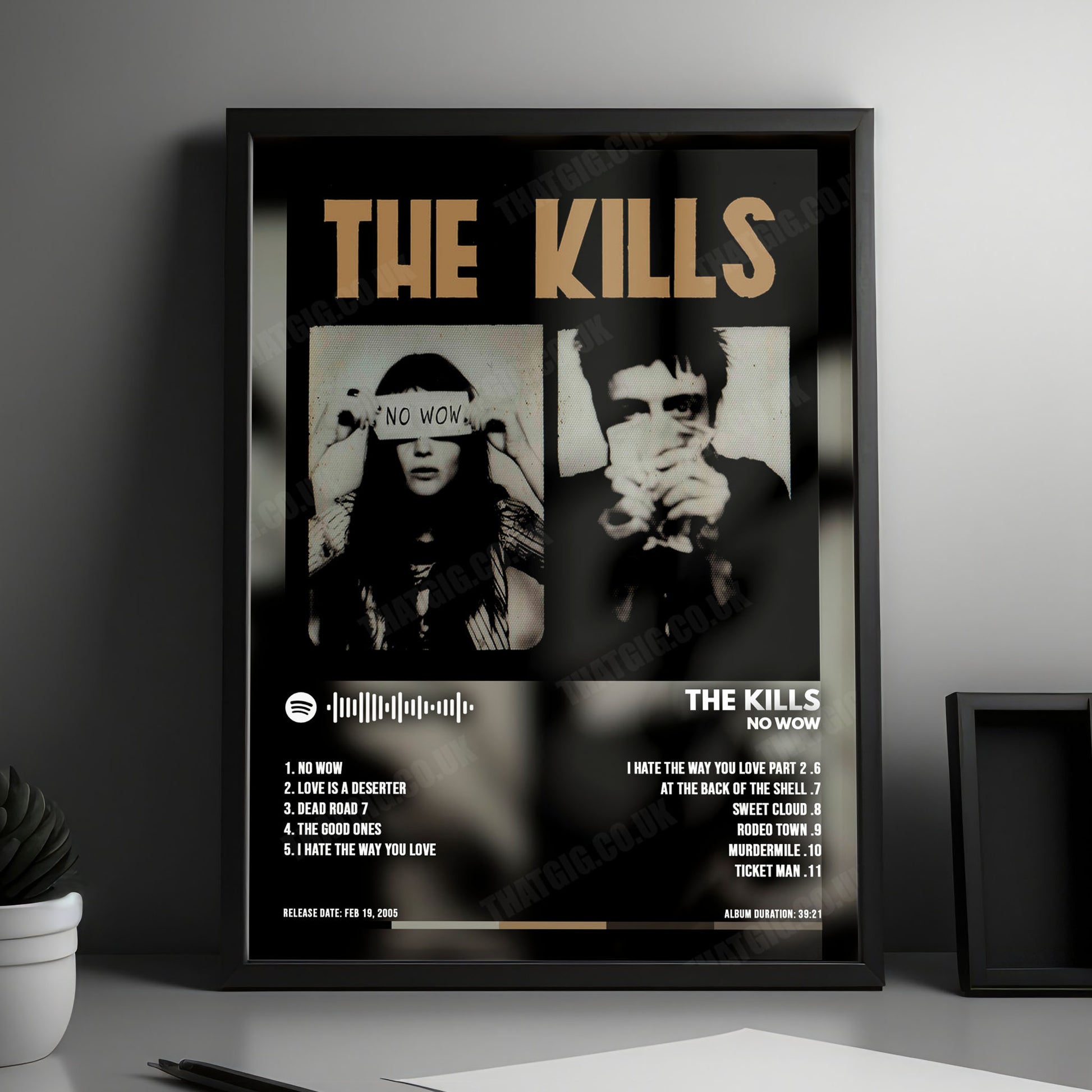 The Kills "No Wow" Album Cover Poster - with Complete Tracklist