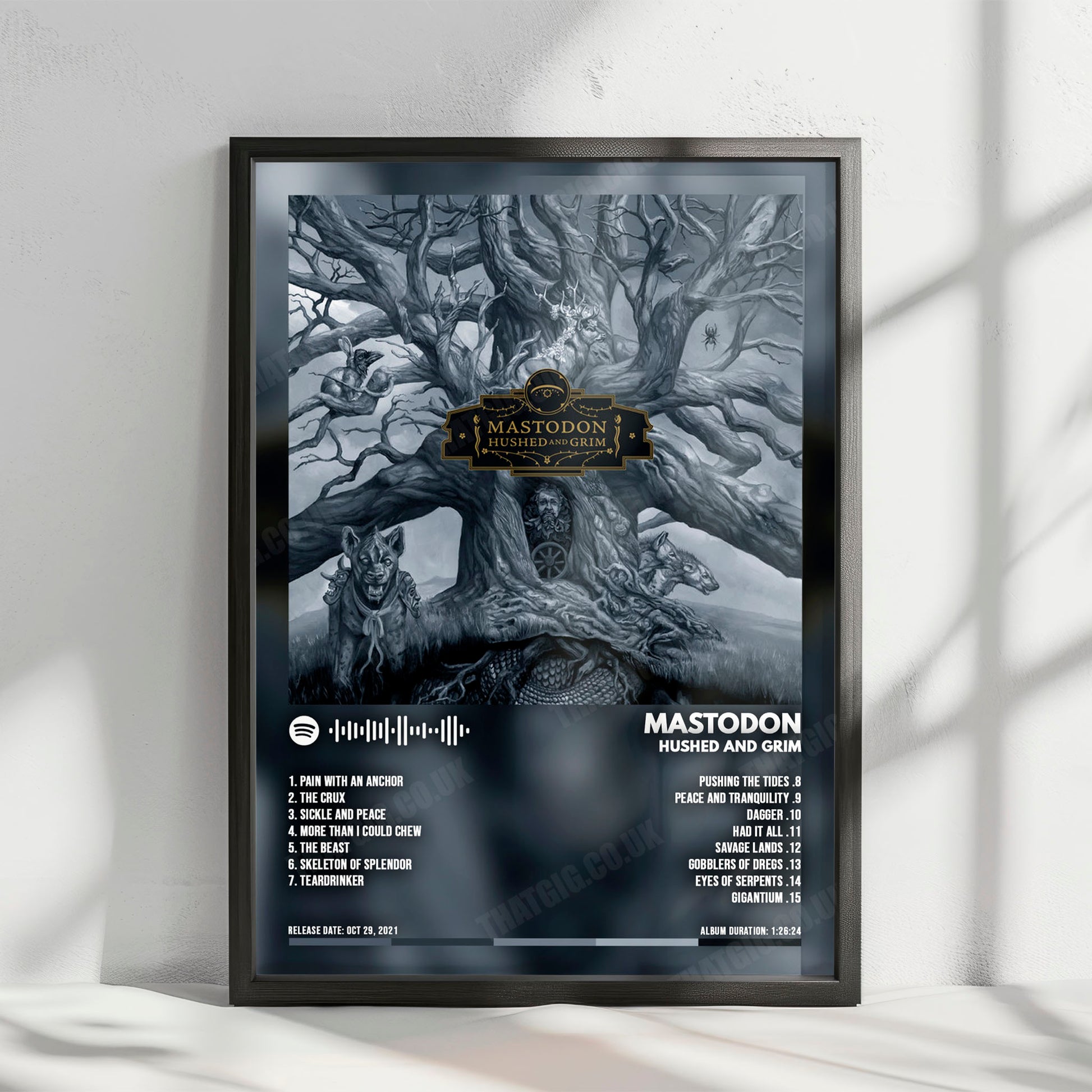 Mastodon "Hushed and Grim" Album Cover Poster - with Complete Tracklist