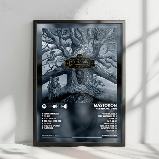 Mastodon "Hushed and Grim" Album Cover Poster - with Complete Tracklist
