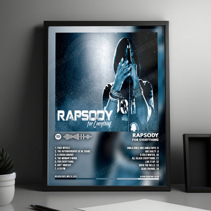 Rapsody "For Everything" Album Cover Poster - with Complete Tracklist