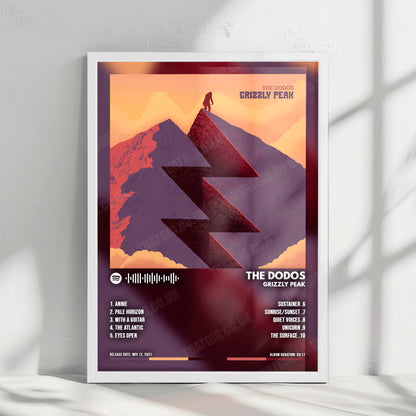 The Dodos "Grizzly Peak" Album Cover Poster - with Complete Tracklist