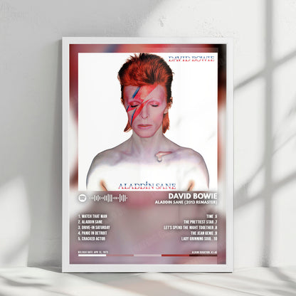 David Bowie "David Bowie" Album Cover Poster - with Complete Tracklist