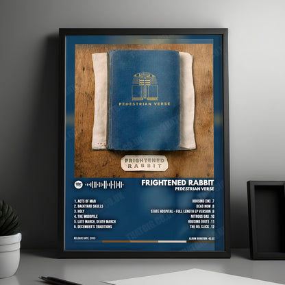 Frightened Rabbit "Pedestrian Verse" Album Cover Poster - with Complete Tracklist